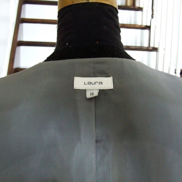 Laura Women Suit Vest Plaid Fully Lined Single Breasted V Neck 16 - Picture 4 of 5